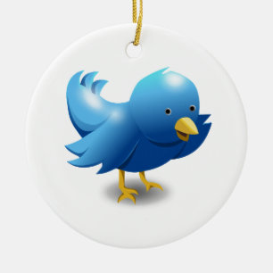 Twitter-logo Keramisch Ornament