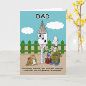 Twitter me drôle Carte d'anniversaire papa (Fleur jaune)