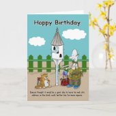 twitter me grappig Happy Birthday kaart (Gele Bloem)