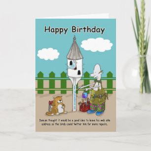 twitter me grappig Happy Birthday kaart