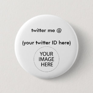 Twitter me @ (je twitter-ID hier) The MUSEUM Ronde Button 5,7 Cm