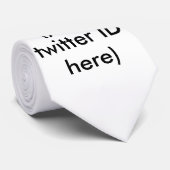 Twitter me @ (je twitter-ID hier) The MUSEUM Stropdas (Opgerold)