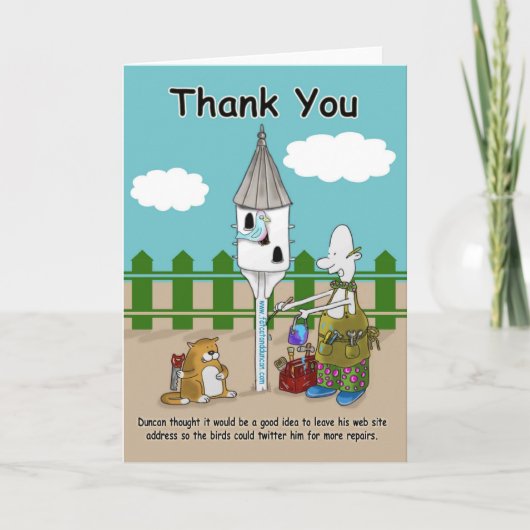 twitter moi drôle Carte de remerciements (Devant)