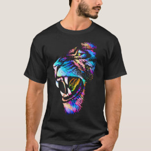 Twitter-scharreltje - Twitter - kleurrijke leeuw T-shirt