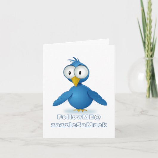 Twitter Suivez-moi @ Votre Nom D'Utilisateur Merci (Devant)