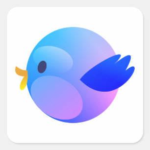 Twitter, Tweet, Vogel Vierkante Sticker