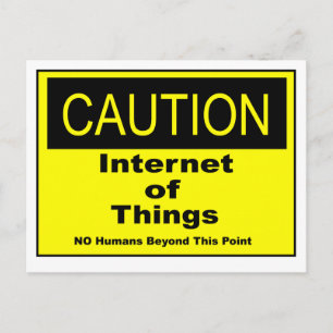Twitter van dingen IoT waarschuwingsteken Briefkaart