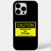 Twitter van dingen IoT waarschuwingsteken Case-Mate iPhone Case (Achterkant)