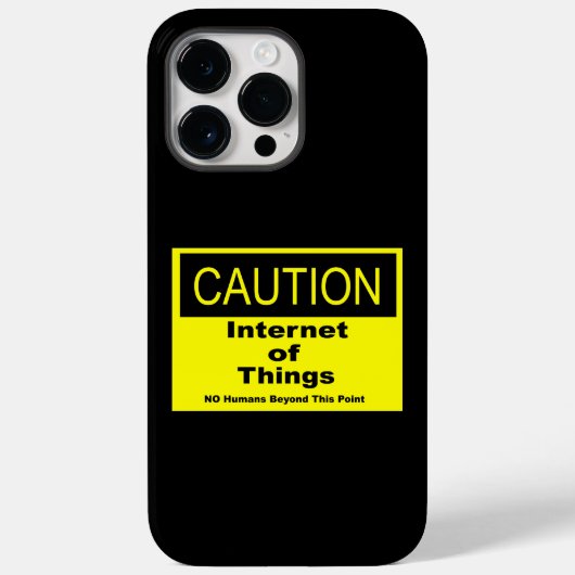 Twitter van dingen IoT waarschuwingsteken Case-Mate iPhone Case (Achterkant)