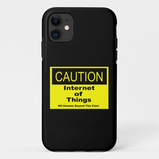 Twitter van dingen IoT waarschuwingsteken Case-Mate iPhone Case (Achterkant)