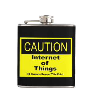 Twitter van dingen IoT waarschuwingsteken Heupfles