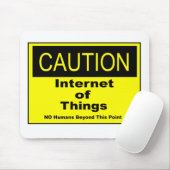 Twitter van dingen IoT waarschuwingsteken Muismat (Met muis)