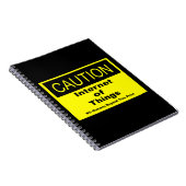 Twitter van dingen IoT waarschuwingsteken Notitieboek (Rechterzijde)