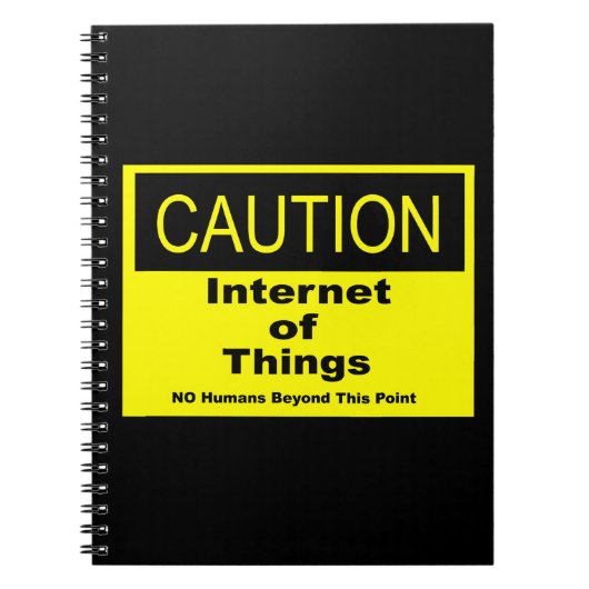 Twitter van dingen IoT waarschuwingsteken Notitieboek (Voorkant)