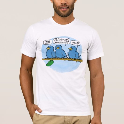 Twitter-vogel in het echte leven t-shirt (Voorkant)