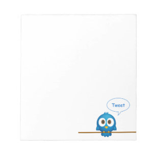 Twitter-vogel-notitieblok Notitieblok
