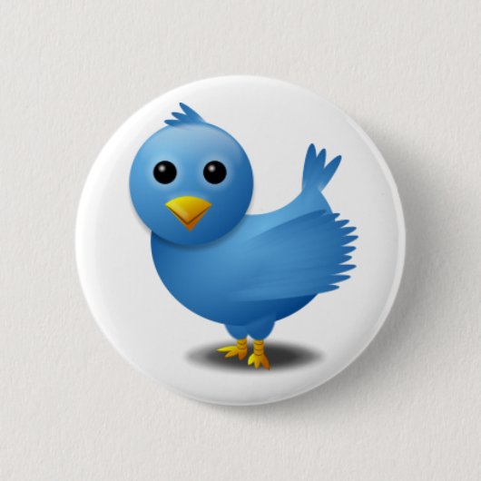 Twitter-vogel Ronde Button 5,7 Cm (Voorkant)