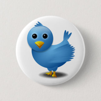 Twitter-vogel Ronde Button 5,7 Cm