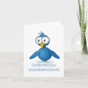 Twitter volg me bij je gebruikersnaam Dank je Bedankkaart