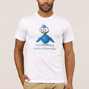 Twitter volg me op je gebruikersnaam t-shirt