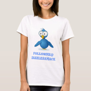 Twitter volg me op je gebruikersnaam t-shirt