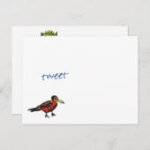 Twitter zei dat de rode Robin Briefkaart (Voorkant / Achterkant)