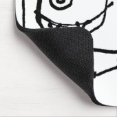 Twitteraar Net kop Mousepad Muismat (Hoek)