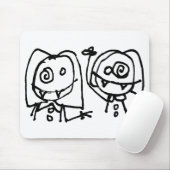 Twitteraar Net kop Mousepad Muismat (Met muis)