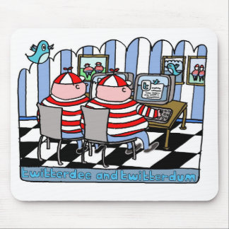 Twitterde en twitterdum muismat