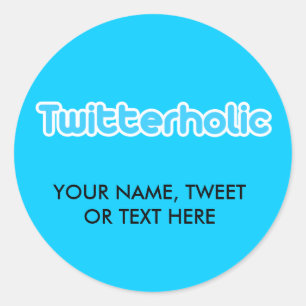 Twitterholic Ronde Sticker