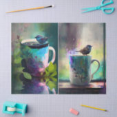 Twitters en thee, namiddag vogels tissuepapier (Craft)