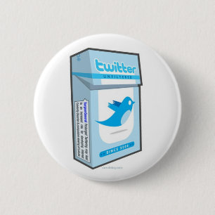 twitterverslaving ronde button 5,7 cm