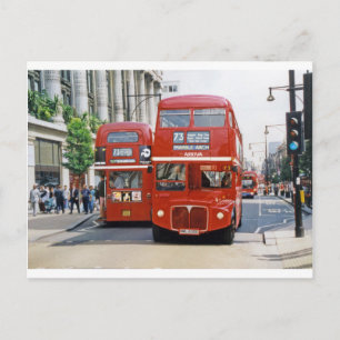 Two #73 Buses on Oxford Street, Londen, 1998 Briefkaart