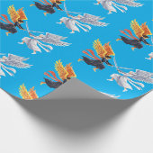 Two Angel with large sword with open wings Cadeaupapier (Hoek)