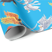 Two Angel with large sword with open wings Cadeaupapier (Rol Hoek)