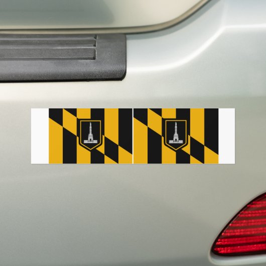 TWO Baltimore Flag Bumpersticker (Op auto)