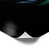 Two bears in the forest dark perfect poster (Hoek)