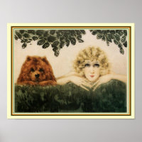 "Two Beauties" van Louis Icart 12 x 16