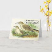 Two Birds on the Ground Verjaardag Wenskaart Kaart (Gele Bloem)