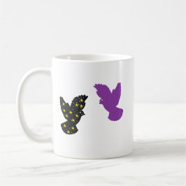 Two Birds Zodiac Mug • Dual Celestial Silhouette Koffiemok
