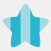 Two Blue Hues Striped Ster Sticker (Voorkant)