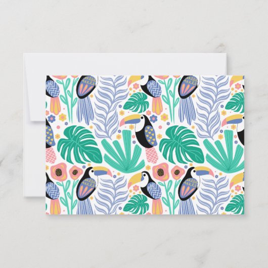 TWO-CAN (Toucan) 2e verjaardag Bedankkaart (Achterkant)