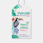 TWO-CAN (Toucan) 2e verjaardag Cadeaulabel (Voorkant)