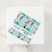 Two-can (Toucan) Tropische Verjaardag Bedankjes Labels (In situ)