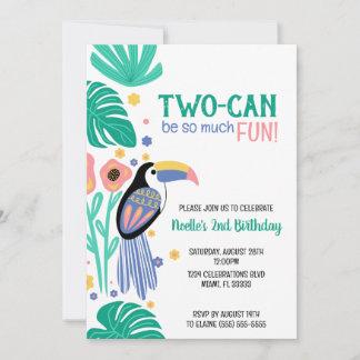Two-can (Toucan) Tropische Verjaardag Kaart