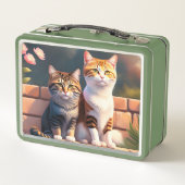 Two Cats Metal Lunchbox (Achterkant)