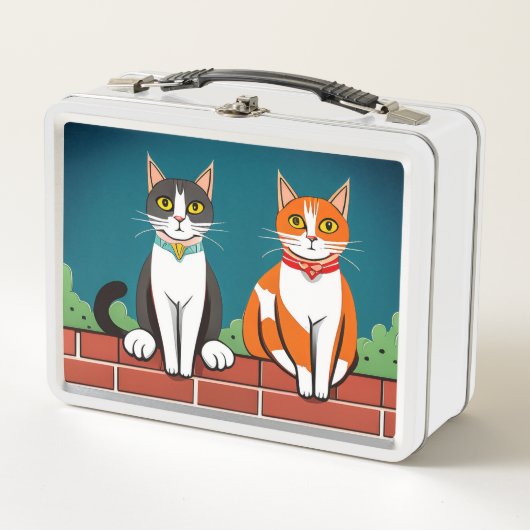 Two Cats Metal Lunchbox (Voorkant)