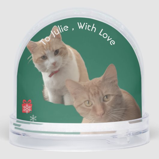 Two Cats Photo Text , Replace, Front And Back (Arrière)