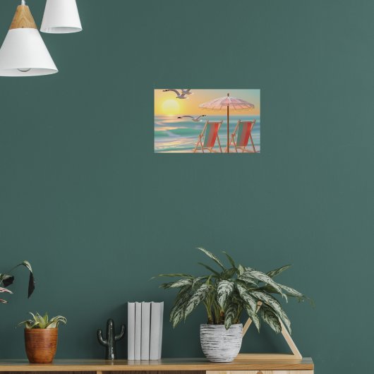 "Two Chairs By The Sea" Poster (Woonkamer 1)