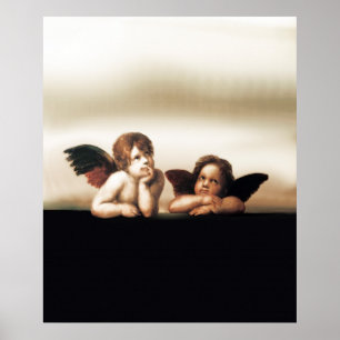 Two Cherub Angels Poster